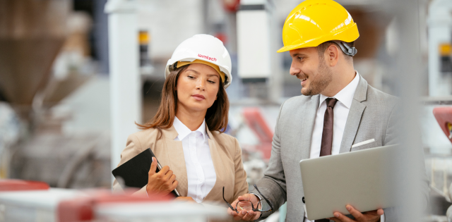 Sicherheitsinspektion auf der Baustelle